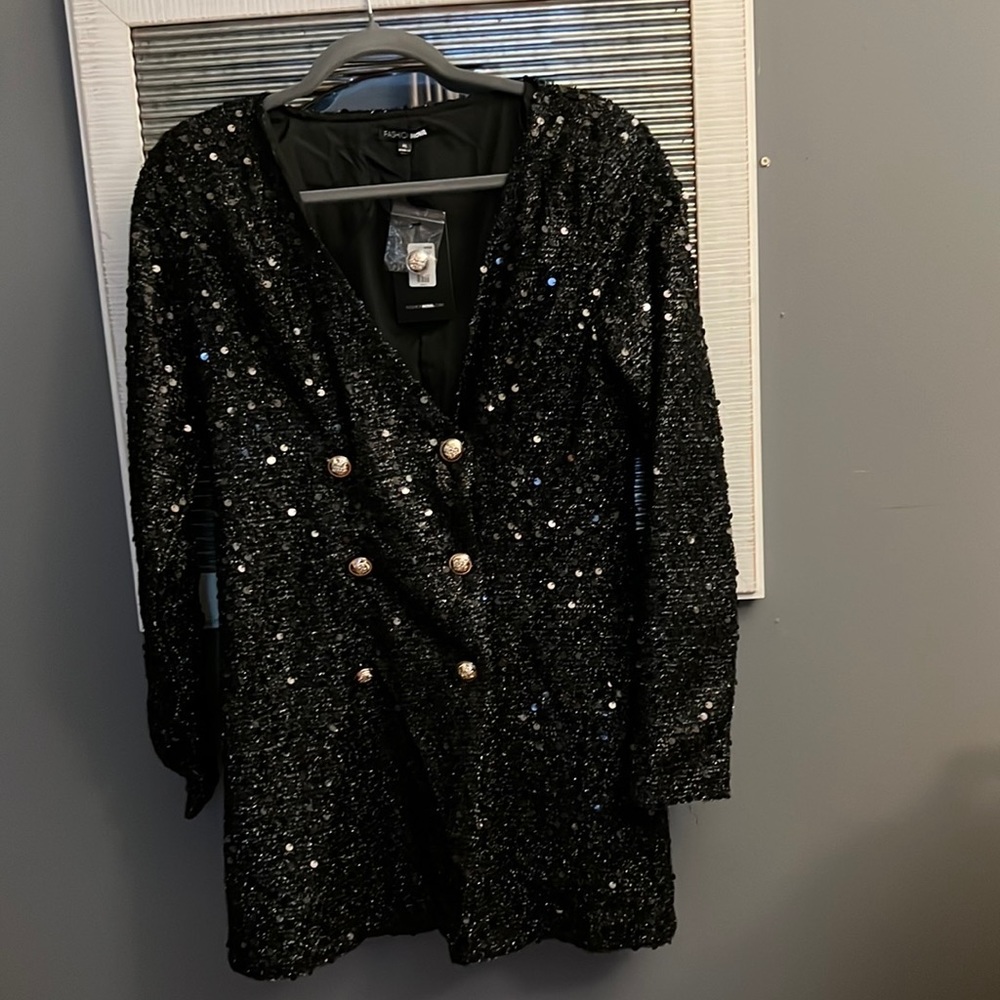 Black sequins dress